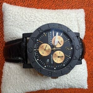Bulgari Black and Gold Men's Watch